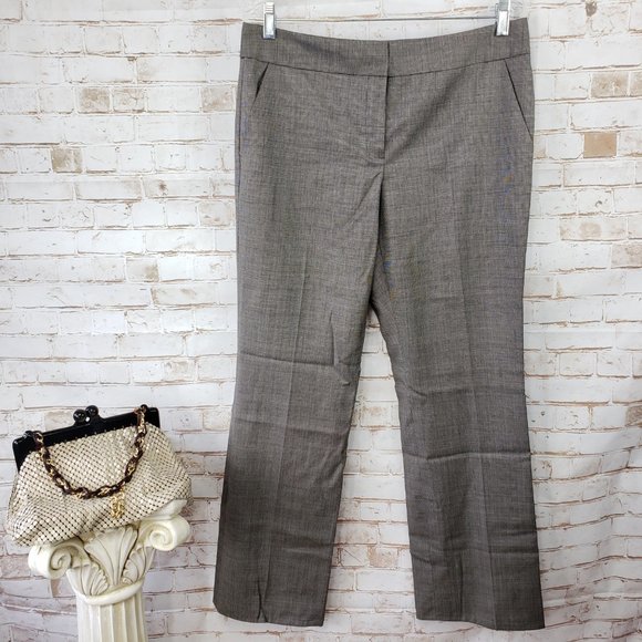 Classiques Entier Size 10 Black Micro Check 100% Virgin Wool Dress Pants Slacks - Picture 2 of 11